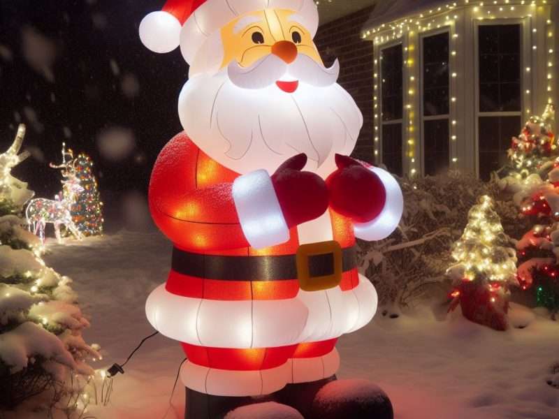 Aufblasbarer Weihnachtsmann für den Garten