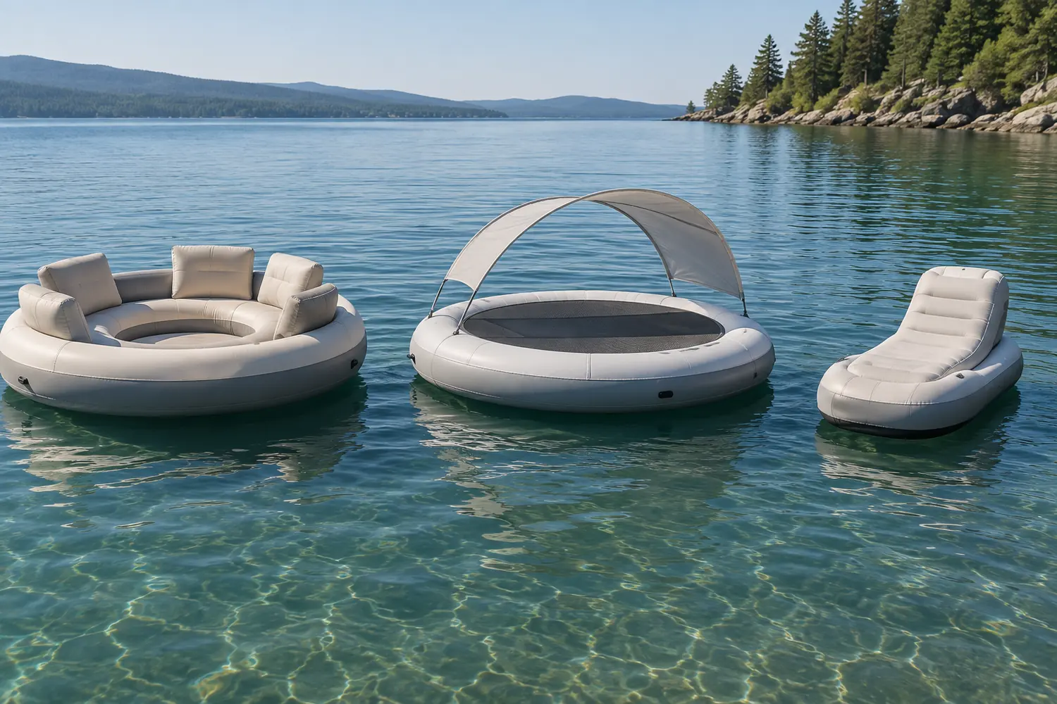 Offene Sitzinsel, Liegeinsel mit Sonnendach und kompakter Pool-Lounger im Vergleich